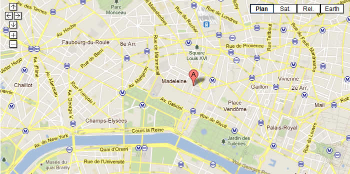 Situation géographique - 31 Rue Boissy d'Anglas - 75008 PARIS